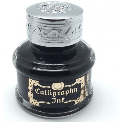 Glass+metal Engraving Travelling Inkwell,Engraved Cap Ink Bottle